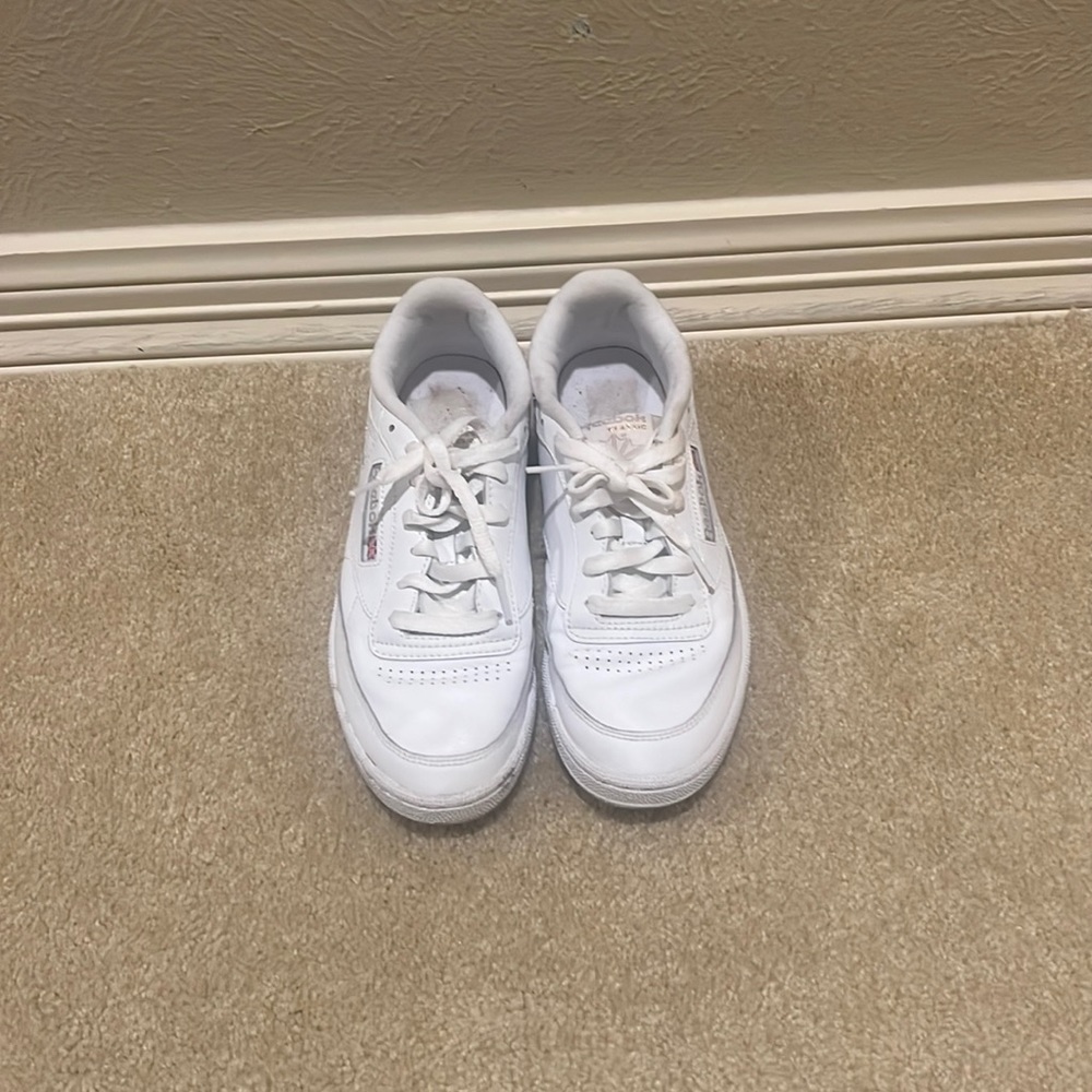 White slightly used Reeboks